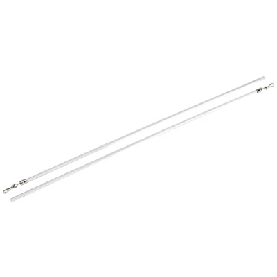Image of GARDINIA Draw Rod Plastic For Curtains And Drapes, Includes Metal Hooks (2 Pack), White, 75 cm