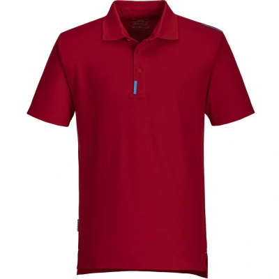 Image of Portwest WX3 Polo Shirt Deep Red Large