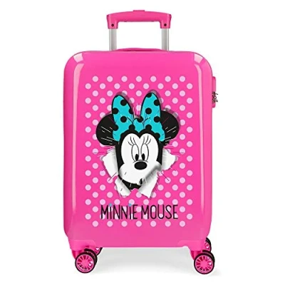 Image of Disney Minnie Sunny Day Pink Cabin Suitcase 37 x 55 20 cm Rigid ABS Combination Lock 34 Litre 2.6 kg 4 Double Wheels Hand Luggage