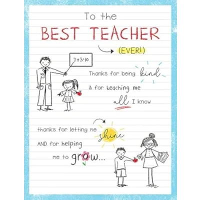 Image of Piccadilly Greetings Traditional Occasion Card Thank You Teacher 8 x 6 inches