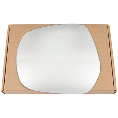 Image of Less4spares Wing Mirror Glass Left Compatible with Toyota Land Cruiser 2009 2020 STICK ON Passenger Near Side Convex