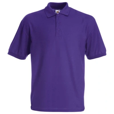 Image of Fruit Of The Loom Men&#039;s SS033M Short Sleeve Polo Shirt, Purple, Large