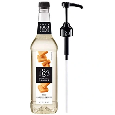 Image of Routin 1883 Premium Butterscotch Syrup (Plastic Bottle) 1L + Pump