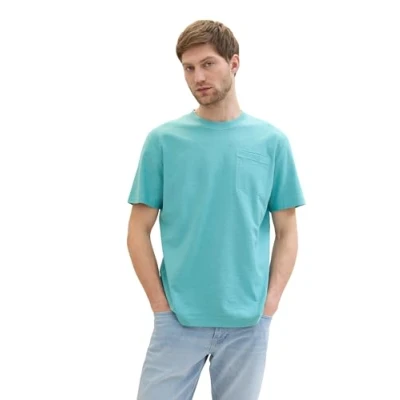 Image of TOM TAILOR Men&#039;s 1042412 T Shirt, 35272 Meadow Teal, S