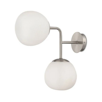 Image of Erich Wall Lamp Nickel, 2 Light, E14
