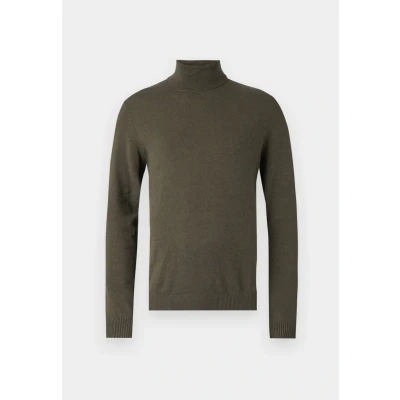 Image of Jack &amp; Jones Jjeemil ROLL NECK Jumper, Men&#039;s, Size: Medium, Olive night melange