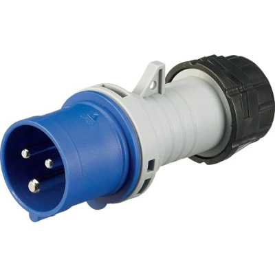 Image of MK Commando K9001 16A 2P+E 200 250V Plug (IP44) Blue