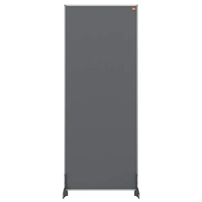 Image of Nobo Impression Pro 1.8 m High Desk Divider, Felt Surface, Grey, 400 x 1000 mm, 1915504