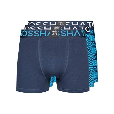 Image of Crosshatch Men&#039;s Ricochet Boxer Shorts, Blue, M