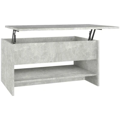 Image of vidaXL Coffee Table Concrete Grey 80x50x40 cm Engineered Wood
