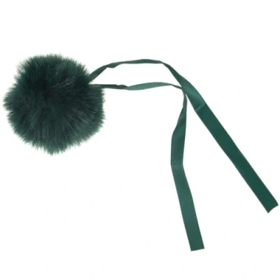 Image of Dark Green Large 6cm Faux Fur Pom Gift Wrap, Home Decor &amp; Crafts