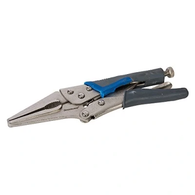 Image of Silverline Self Locking Soft Grip Long Nose Pliers 165mm