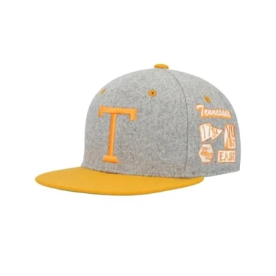 Image of Mitchell &amp; Ness Tennessee Volunteers Melton Patch Snapback Hat Cap Gray/Orange, One size