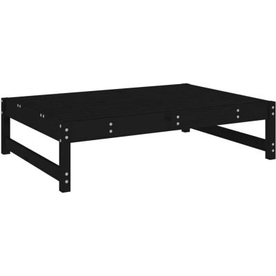 Image of vidaXL Garden Footstool Black 120x80 cm Solid Wood Pine