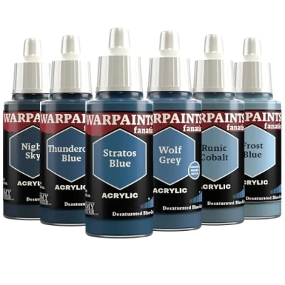 Image of The Army Painter, Warpaints Fanatic Flexible Triad: Desaturated Blue Greys, 6 x 18 ml acrylic paints Miniature quality hobby paint for Dungeons and Dragons (DnD) &amp; Warhammer Miniatures
