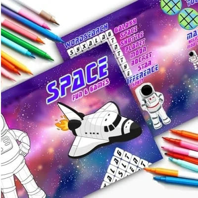 Image of Pack of 18 Space Fun and Games Activity Sheets Party Bag Books Fillers