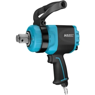 Image of HAZET Compressed Air Impact Wrench 9014TT I Release Torque: 4100 Nm Low Vibration One Handed Operation 8 Slats Motor Square Drive 25 mm (1 Inch) Twin Turbo Technology