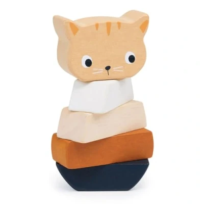 Image of Mentari Wooden Stacking Kitten Toy For Toddlers Ages 1 Year +