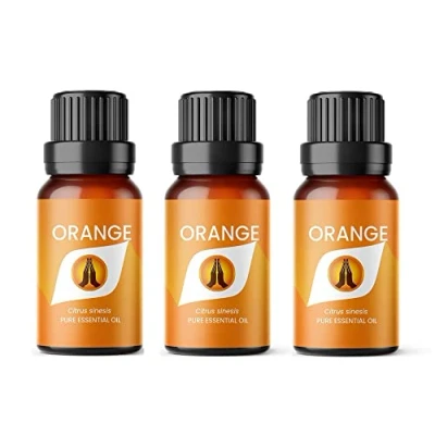 Image of Aroma Energy Orange Essential Oil 30ml (3 x 10ml Bottles) 100% Pure &amp; Natural