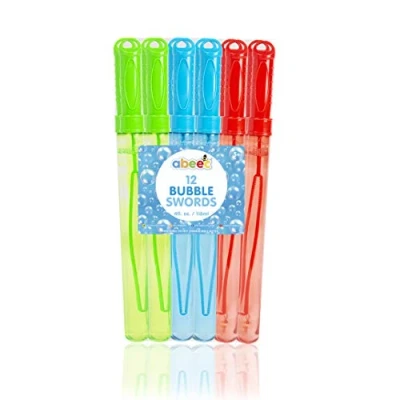Image of abeec Bubbles For Kids Multipack Of 12 x Giant Bubble Wands Perfect Outdoor Toys Summer Parties Party Favours