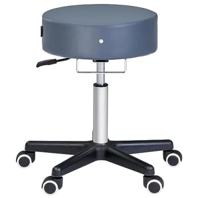 Image of Master Massage Glider Ergonomic Round Swivel Stool Adjustable Rolling Hydraulic Barber Dental Chair Home Office Stool, Royal Blue
