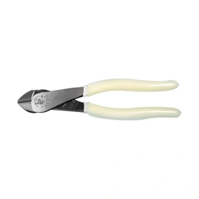 Image of Klein Tools D248 8 GLW Angled Head Hi Viz Diagonal Cutting Pliers