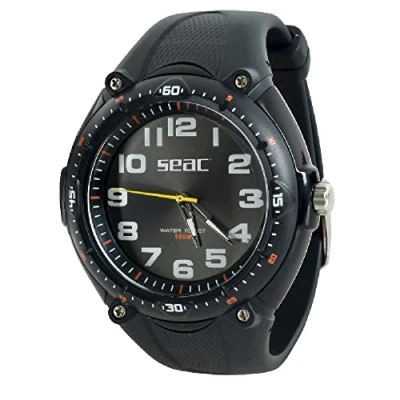Image of SEAC Unisex&#039;s Mover Lifestyle Watch Water Resistant 100 mt, red/Black, standard