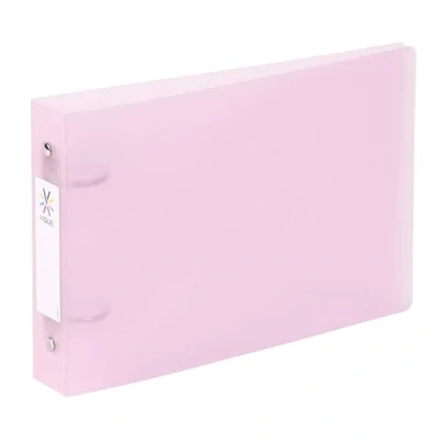 Image of Viquel Bristol Index Folder with Identification Labels 2 Rings A5 Size (25x16.5cm) Pink
