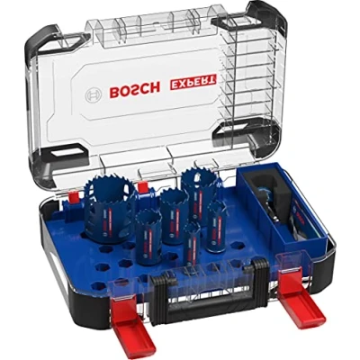 Image of Bosch 6X Expert Tough Material Hole Saw Set (for Wood with Metal, Brick, Ø 22 68 mm, Professional Accessory Rotary Drill/Drivers)
