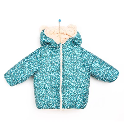 Image of ebebek HelloBaby Baby Coat Toddlers Hooded Puffer Jacket Infant Cute Coats Girls Boys Kids Zipper Down for Winter (Age 3, Blue)