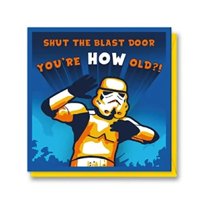Image of Cardology Birthday Card For Him Original Stormtrooper Funny Officially Licensed Merchandise (Shut The Blast Door)