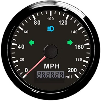 Image of ELING Universal GPS Speedometer Odometer 200MPH Overspeed Alarm for Boat Car Truck Motorcycle 85MM