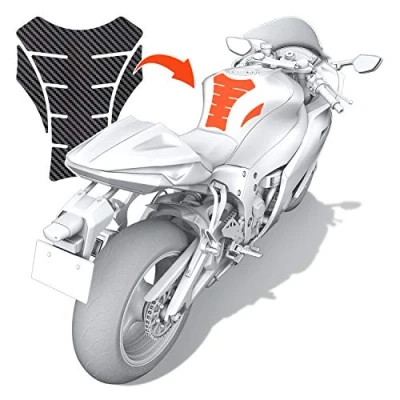 Image of Luxshield Motorcycle Tankpad Scratch protection film for tank Carbon &amp; self adhesive