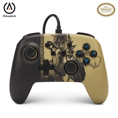 Image of PowerA Enhanced Wired Controller for Nintendo Switch and Oled Model, Advance Gaming Buttons, 3.5mm Stereo Jack Anti Friction Rings, Officially Licensed: Ancient Archer