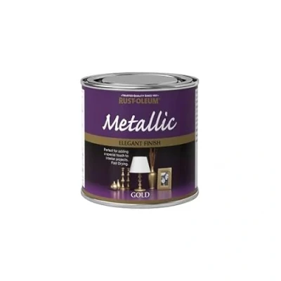 Image of Rust Oleum 250 ml (Pack of 1) Metallic Paint Gold