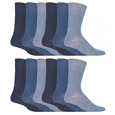 Image of IOMI Mens 12 Pair Multipack Gentle Grip Top Diabetic Socks