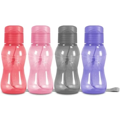 Image of MILTON 4 Pack 6 oz Kids Water Bottle for School Leak Free Flip Lid Portable Small Sports Adults Carry Strap Party Favors Treats Prizes Gifts Goodie Bag Stuffers Bulk