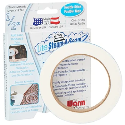 Image of Warm Company Lite Steam A Seam Double Stick Fusible Web, Multi Colour, 1.49 x 12.19 15.74 cm
