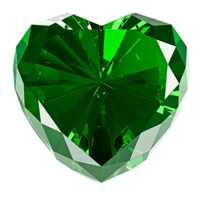 Image of 80mm (3.14 inch) Green Crystal Heart Diamond Paperweight, Clear Gift Decoration Idea for Women Birthday (Green)