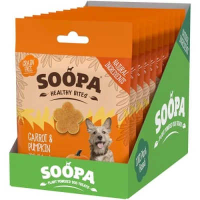 Image of Carrot and Pumpkin Bites Healthy Vegan for Dogs Pack of 10