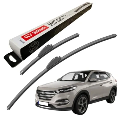 Image of Silbak Windscreen Wipers, for HYUNDAI TUCSON (06/2015 &gt; 12/2020) Wiper Blades, 650mm/400mm