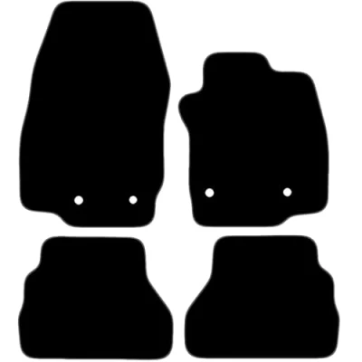 Image of Carsio Carpet Car Mats For Ford B Max 2015 Onwards 4 Piece Set With Clips Tailored Fit Floor Mat Complete Accessory Black Custom Fitted All Weather, Anti Slip Backing &amp; Grey Trim