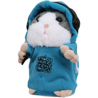 Image of 1 Piece Talking Hamster Plush Toy,Electronic Mouse Interactive Animal Toy Sound Record Speaking Early Learning for Boy Girl Gift (Random Colors and Styles)