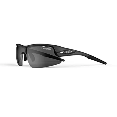 Image of TIFOSI Crit Matte gunmetal polarised Fototec Photochromic Smoke Lens Sunglasses: Adaptive lenses, for clarity, stylish frame
