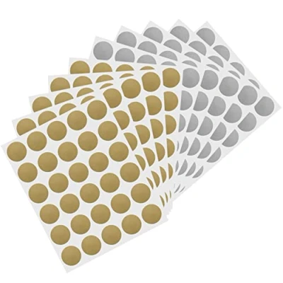 Image of Scratch Off Stickers,10 Sheet 300 Pcs Round Labels Cards Self Adhesive Peel and Stick Holographic Sticker ,for Activity Favors Surprise Gift Notes DIY Craft 1 Inch