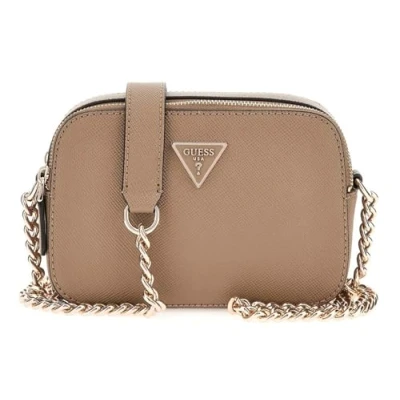 Image of Guess Noelle Crossbody Camera Across body bag, Women&#039;s, Size: One Size, Dark taupe