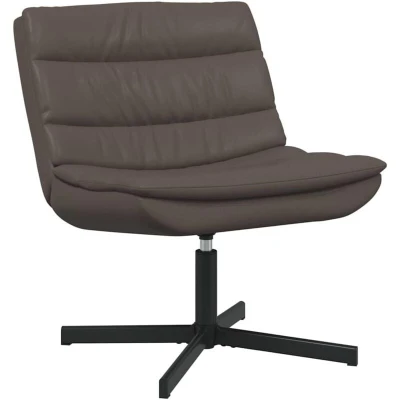 Image of vidaXL Swivel Chair Chocolate Brown Faux leather Medium Ergonomic