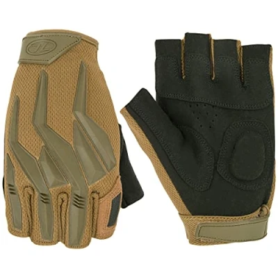 Image of Highlander Men&#039;s Raptor Fingerless Gloves Coyote Tan size S