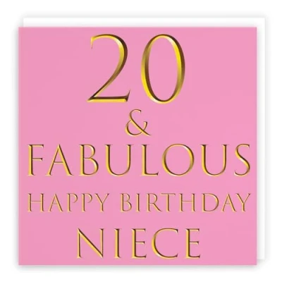 Image of Hunts England Niece 20th Birthday Card 20 &amp; Fabulous Happy Still Totally Collection Fun