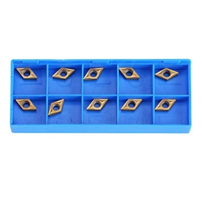 Image of 10pcs Diamond Shape CNC Carbide Insert Cutter Indexable Lathe Milling Inserts Turning Tools with Box DCMT070204 US735 DCMT51.51 for Steel